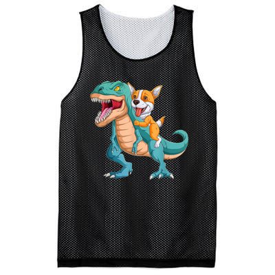 Corgi Puppy Corgi T Rex Dinosaur For Pet Lovers Mesh Reversible Basketball Jersey Tank