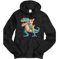 Corgi Puppy Corgi T Rex Dinosaur For Pet Lovers Tie Dye Hoodie