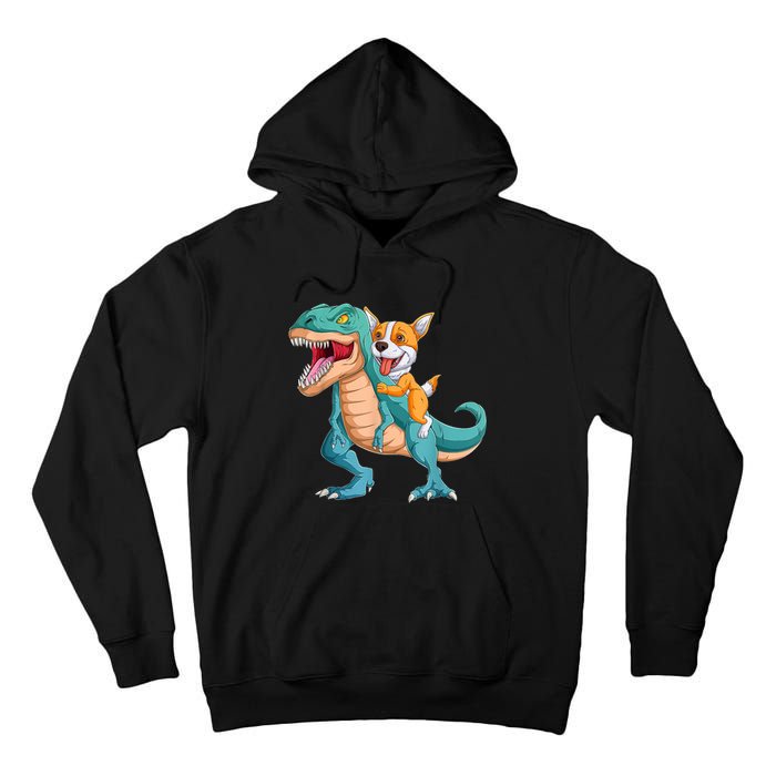 Corgi Puppy Corgi T Rex Dinosaur For Pet Lovers Tall Hoodie