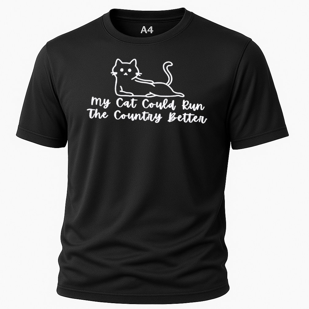 Cat Politician Cooling Performance Crew T-Shirt