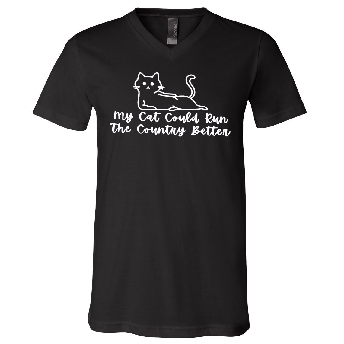 Cat Politician V-Neck T-Shirt