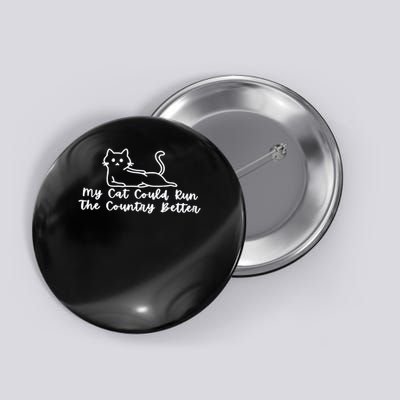 Cat Politician Button