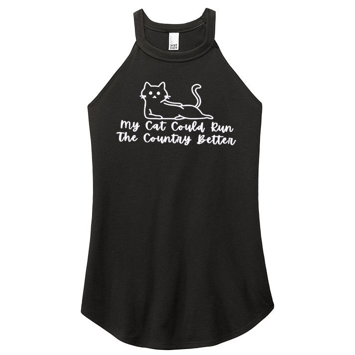 Cat Politician Women's Perfect Tri Rocker Tank