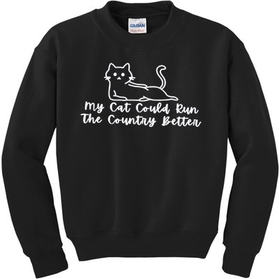 Cat Politician Kids Sweatshirt