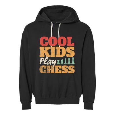 Cool Play Chess Player Chess Board Chess Lovers Garment-Dyed Fleece Hoodie