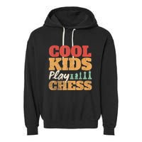 Cool Play Chess Player Chess Board Chess Lovers Garment-Dyed Fleece Hoodie