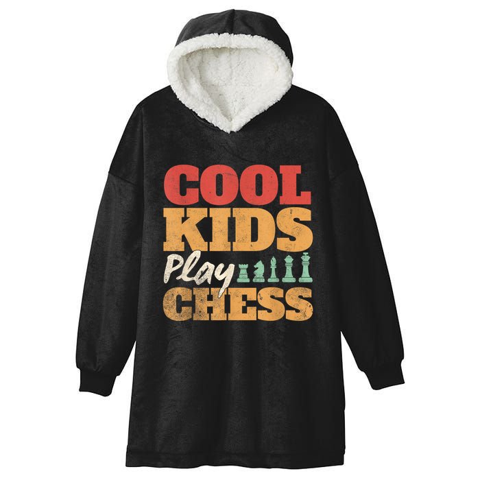 Cool Play Chess Player Chess Board Chess Lovers Hooded Wearable Blanket