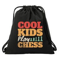 Cool Play Chess Player Chess Board Chess Lovers Drawstring Bag