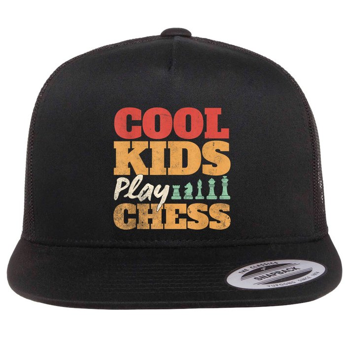 Cool Play Chess Player Chess Board Chess Lovers Flatbill Hat