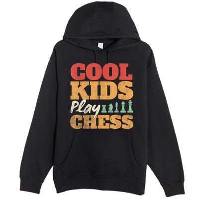 Cool Play Chess Player Chess Board Chess Lovers Premium Pullover Hoodie