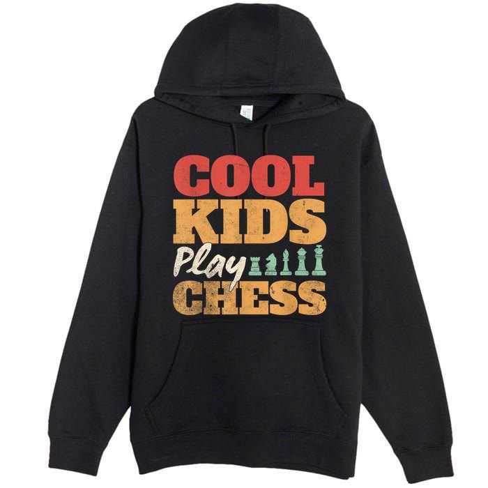 Cool Play Chess Player Chess Board Chess Lovers Premium Pullover Hoodie