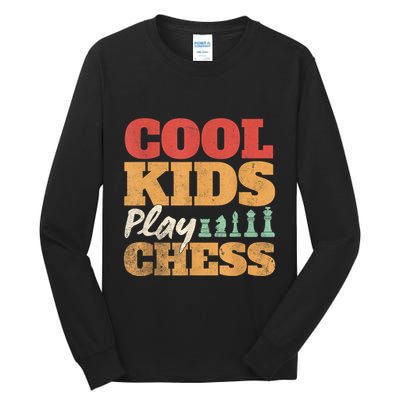 Cool Play Chess Player Chess Board Chess Lovers Tall Long Sleeve T-Shirt
