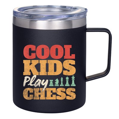 Cool Play Chess Player Chess Board Chess Lovers 12oz Stainless Steel Coffee Mug