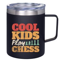 Cool Play Chess Player Chess Board Chess Lovers 12oz Stainless Steel Coffee Mug