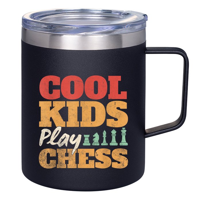 Cool Play Chess Player Chess Board Chess Lovers 12oz Stainless Steel Coffee Mug