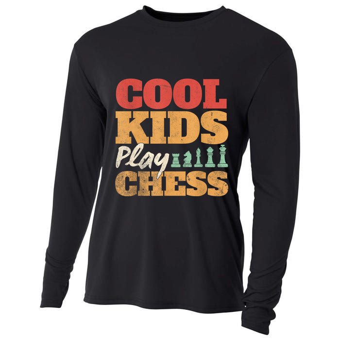 Cool Play Chess Player Chess Board Chess Lovers Cooling Performance Long Sleeve Crew