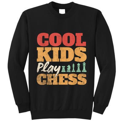 Cool Play Chess Player Chess Board Chess Lovers Tall Sweatshirt