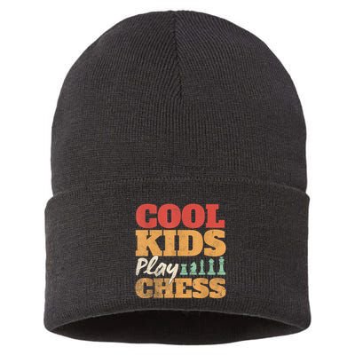 Cool Play Chess Player Chess Board Chess Lovers Sustainable Knit Beanie