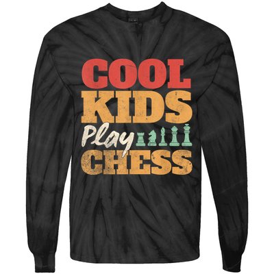 Cool Play Chess Player Chess Board Chess Lovers Tie-Dye Long Sleeve Shirt