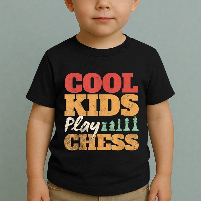Cool Play Chess Player Chess Board Chess Lovers Toddler T-Shirt