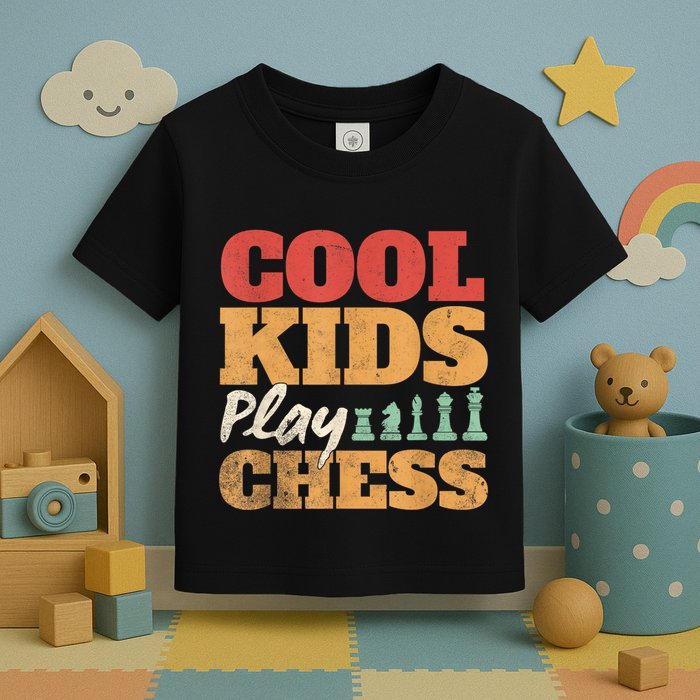 Cool Play Chess Player Chess Board Chess Lovers Toddler T-Shirt