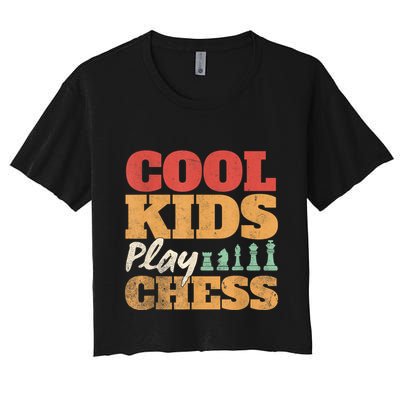 Cool Play Chess Player Chess Board Chess Lovers Crop Top