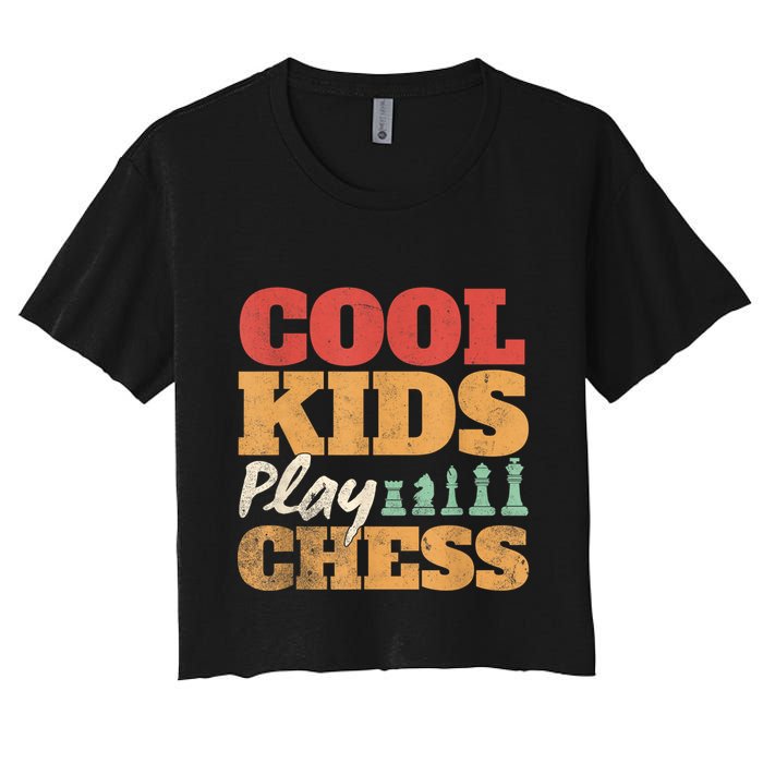 Cool Play Chess Player Chess Board Chess Lovers Crop Top
