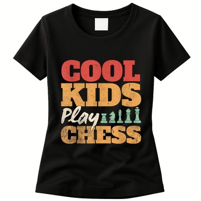 Cool Play Chess Player Chess Board Chess Lovers Womens T-Shirt