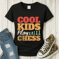 Cool Play Chess Player Chess Board Chess Lovers Womens T-Shirt