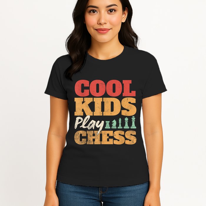 Cool Play Chess Player Chess Board Chess Lovers Womens T-Shirt