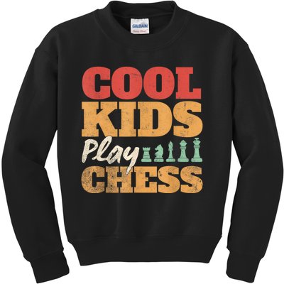 Cool Play Chess Player Chess Board Chess Lovers Kids Sweatshirt