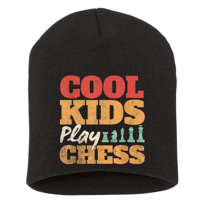 Cool Play Chess Player Chess Board Chess Lovers Short Acrylic Beanie