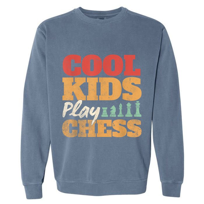 Cool Play Chess Player Chess Board Chess Lovers Garment-Dyed Sweatshirt