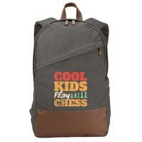 Cool Play Chess Player Chess Board Chess Lovers Cotton Canvas Backpack