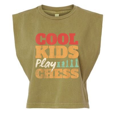 Cool Play Chess Player Chess Board Chess Lovers Garment-Dyed Women's Muscle Tee