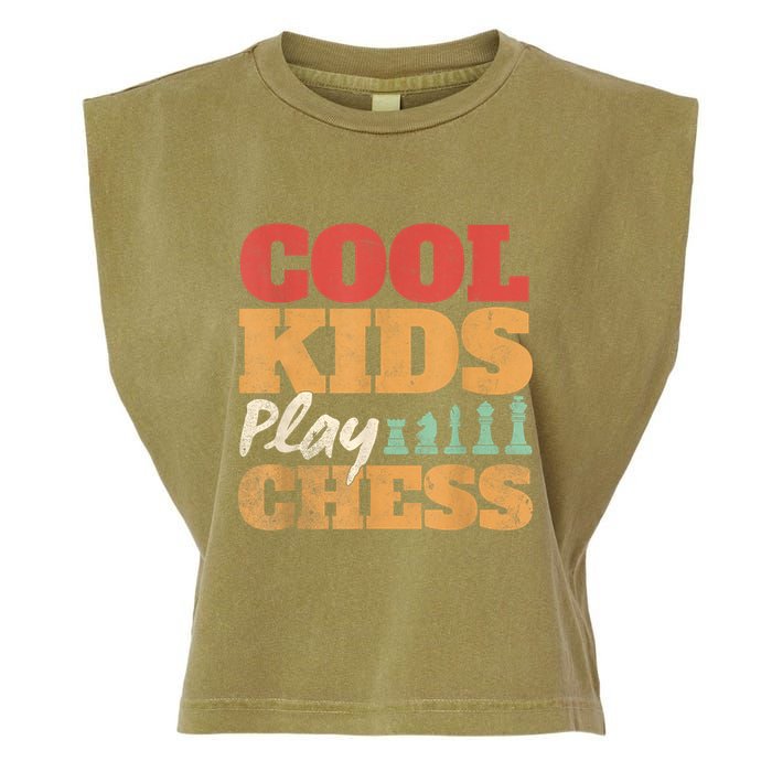 Cool Play Chess Player Chess Board Chess Lovers Garment-Dyed Women's Muscle Tee