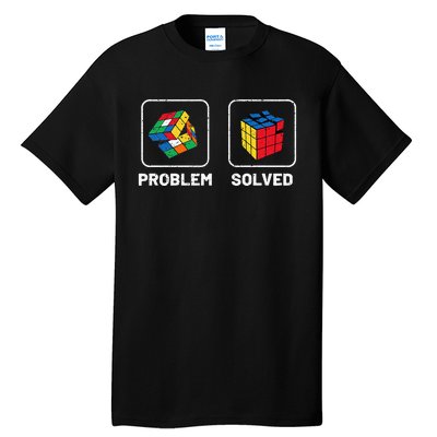 Competitive Puzzle Cube Problem Solved Speed Cubing Tall T-Shirt