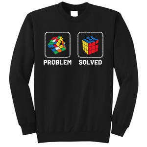 Competitive Puzzle Cube Problem Solved Speed Cubing Tall Sweatshirt