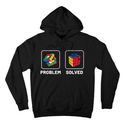 Competitive Puzzle Cube Problem Solved Speed Cubing Tall Hoodie