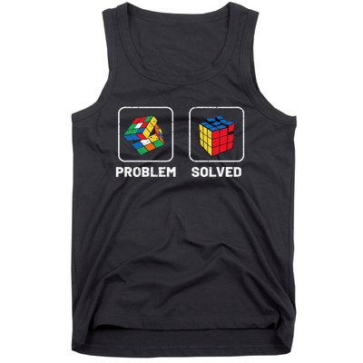 Competitive Puzzle Cube Problem Solved Speed Cubing Tank Top