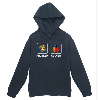 Competitive Puzzle Cube Problem Solved Speed Cubing Urban Pullover Hoodie