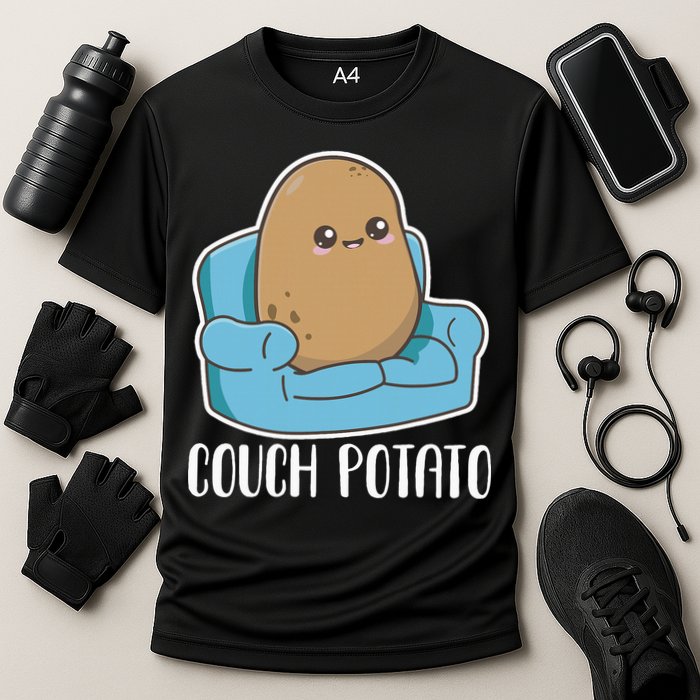 Couch Potato Cute Kawaii Funny Potato Cooling Performance Crew T-Shirt