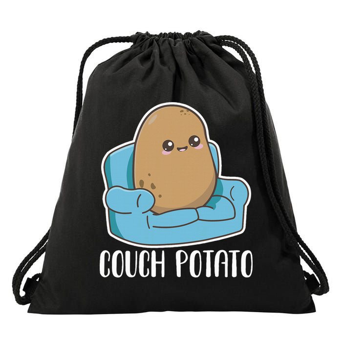 Couch Potato Cute Kawaii Funny Potato Drawstring Bag