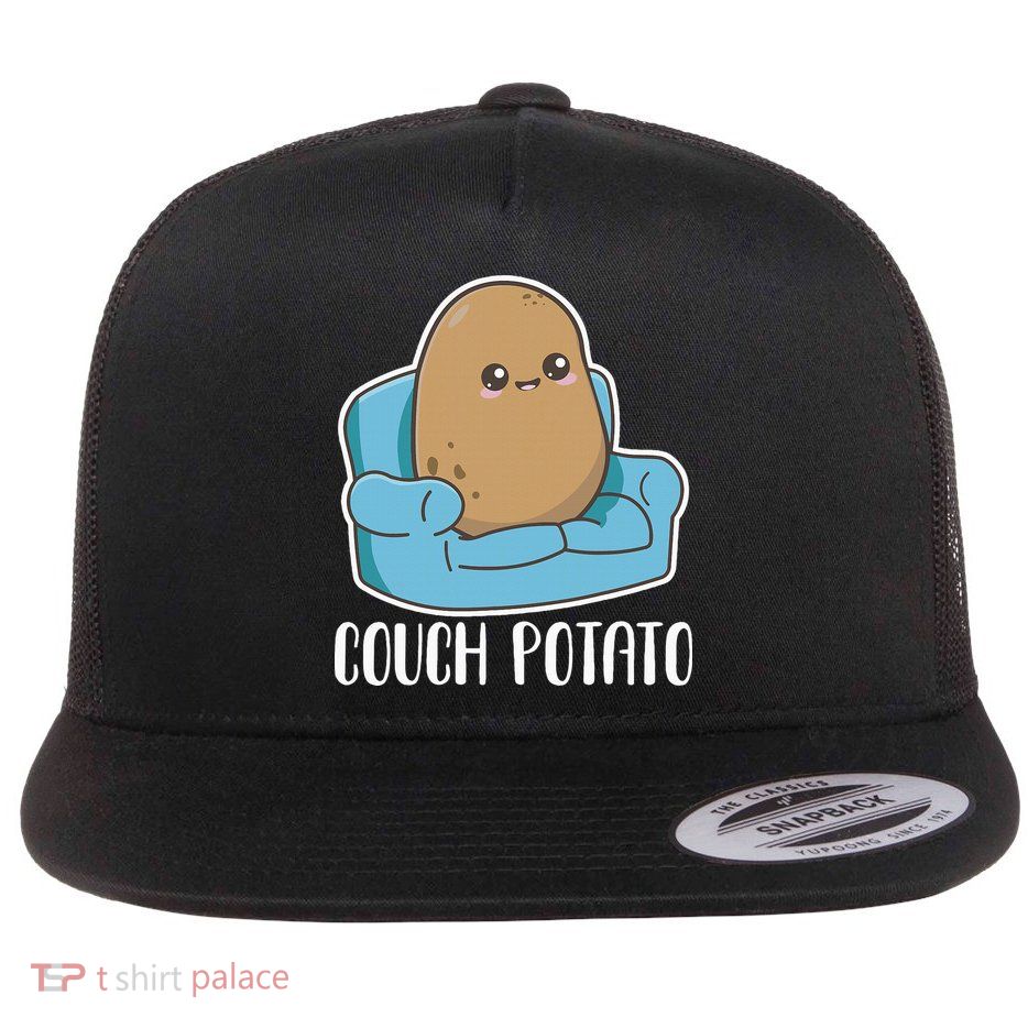 Couch Potato Cute Kawaii Funny Potato Flatbill Hat