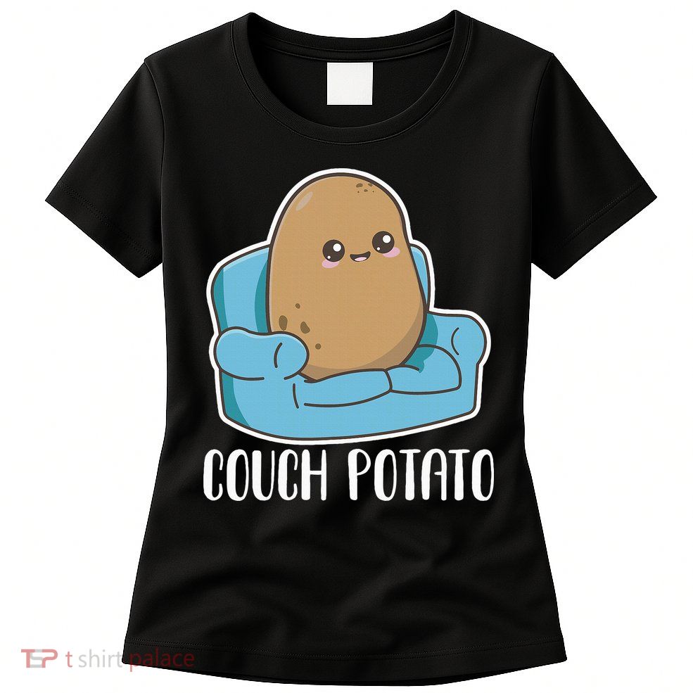 Couch Potato Cute Kawaii Funny Potato Womens T-Shirt