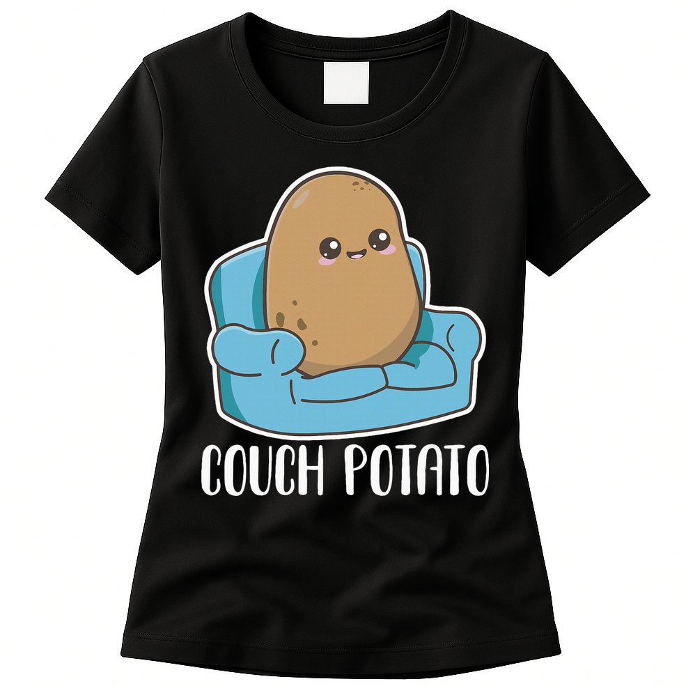 Couch Potato Cute Kawaii Funny Potato Womens T-Shirt