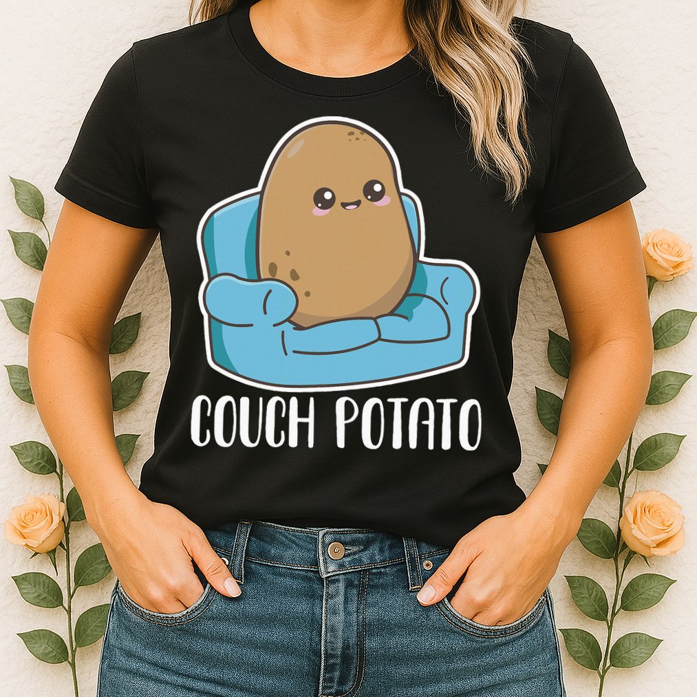 Couch Potato Cute Kawaii Funny Potato Womens T-Shirt