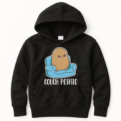 Couch Potato Cute Kawaii Funny Potato Kids Hoodie