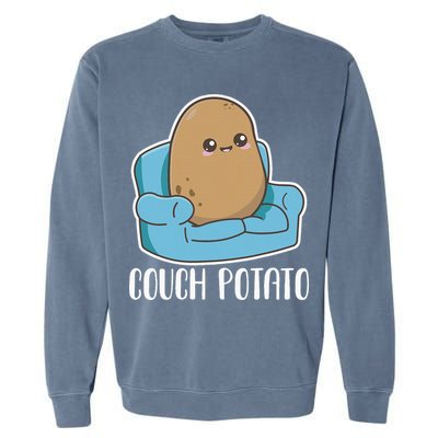 Couch Potato Cute Kawaii Funny Potato Garment-Dyed Sweatshirt