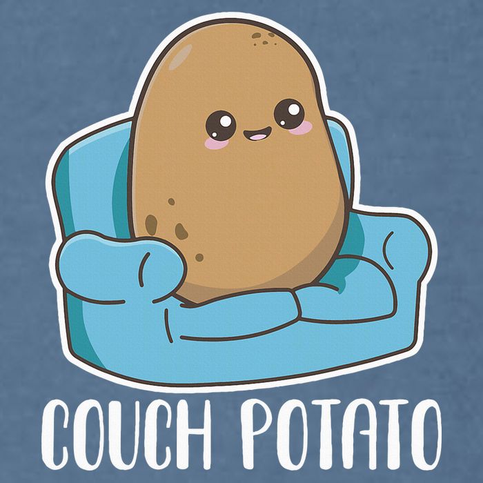 Couch Potato Cute Kawaii Funny Potato Garment-Dyed Sweatshirt